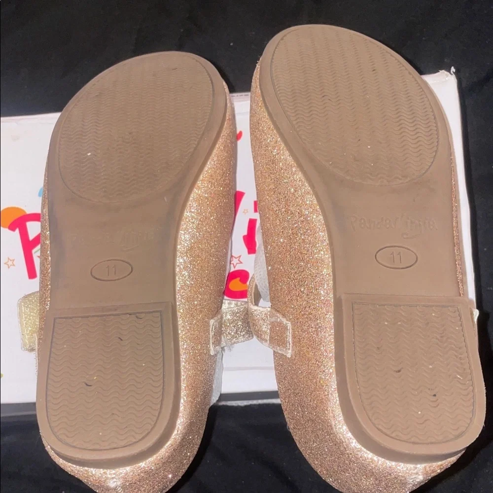 Glittery Gold Kids Dress Shoes